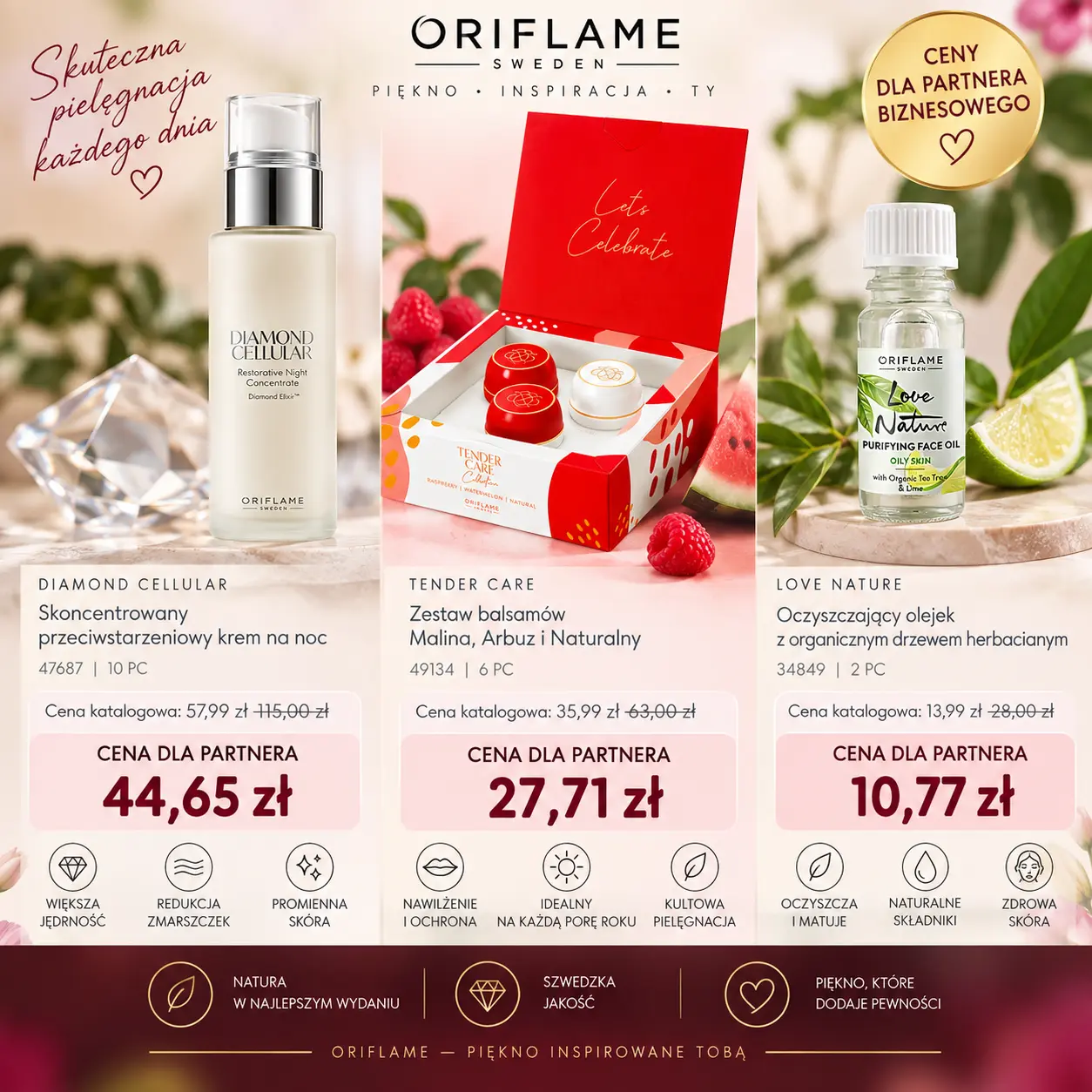 Promocja dla Partnerów Biznesowych Oriflame — oferta 16